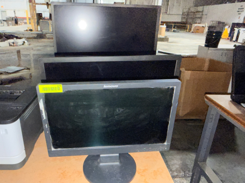 (4) ASSORTED COMPUTER MONITORS.