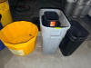 (1) LOT OF SMALLER ASSORTED OFFICE WASTE CANS.
