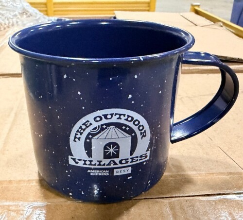 LUE SPECKLED ENAMEL CAMP MUGS &ndash; LOT OF APPROXIMATELY 192