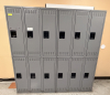 (2) SIX GROUP METAL LOCKER SYSTEM