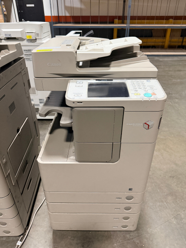 CANON IMAGERUNNER ADVANCE 4245 MONOCHROME MULTIFUNCTION COPIER WITH AUTOMATIC DOCUMENT FEEDER AND (4) PAPER DRAWERS.