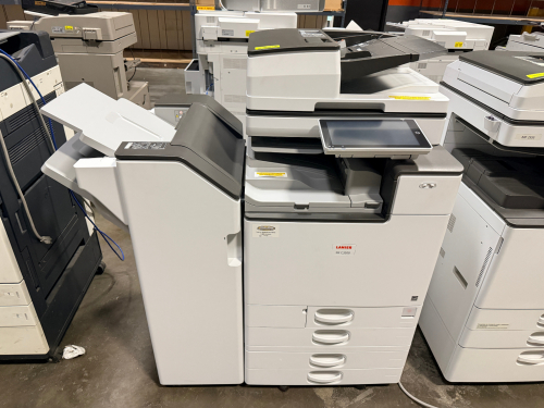 LANIER IM C3500 COLOR MULTIFUNCTION COPIER WITH AUTOMATIC DOCUMENT FEEDER, TOUCHSCREEN CONTROL PANEL, HIGH-CAPACITY FINISHER, AND (4) PAPER DRAWERS.