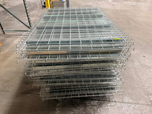 (2) PALLETS OF WIRE DECKING FOR PALLET RACKING