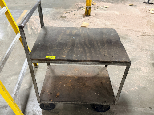 25" TWO TIER WAREHOUSE UTILITY CART.
