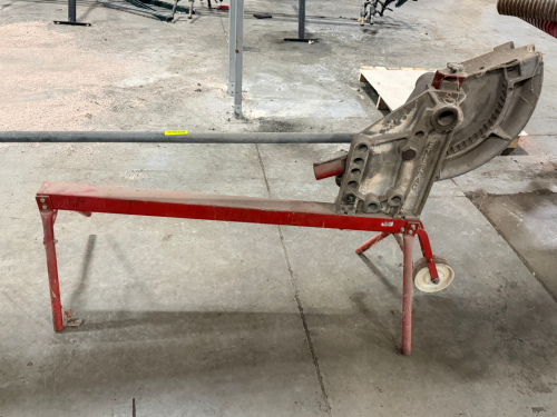 ENERPAC MODEL BE-1000 MANUAL HYDRAULIC PIPE BENDER WITH ROLLING STAND.