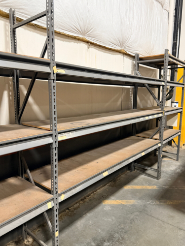 (2) SECTIONS OF 8' X 24" LIGHT DUTY RACKING.
