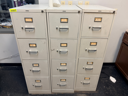 (4) FOUR DRAWER FILE CABINET