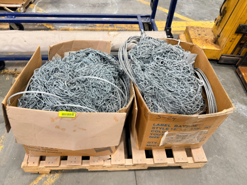 (2) BOXES OF GREY NYLON WAREHOUSE NETTING PARTITION.