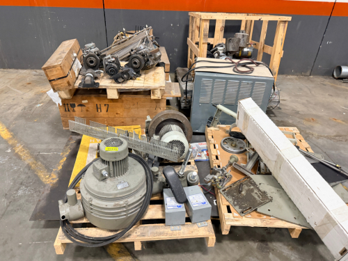 (6) PALLETS OF MISC SCRAP METAL, PARTS, SALVAGE.