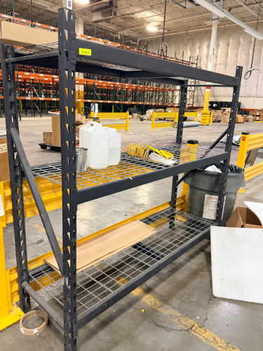 72" X 24" LIGHT DUTY METAL RACKING W/ WIRE GRID INSERTS