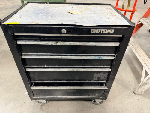 CRAFTSMAN FIVE DRAWER METAL TOOL ORGANIZER.