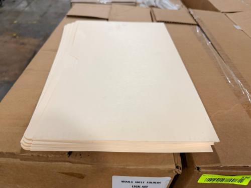 (12) CASES OF JACKET LEGAL 11PT MANILA FOLDERS
