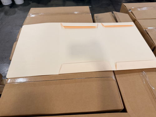 (24) CASES OF 14 PT MANILA TRI FOLD FOLDERS