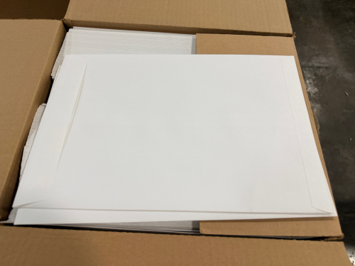 (9) CASES OF 10" X 15' OPEN END FOLDERS