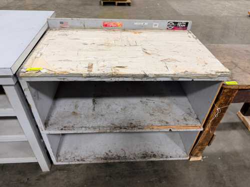 40" WOODEN WAREHOUSE / SHOP TABLE.