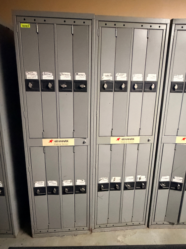 (4) EIGHT GROUP METAL UNIFORM LOCKERS