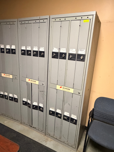 (4) EIGHT GROUP METAL UNIFORM LOCKERS