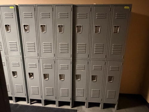 (2) SIX GROUP METAL LOCKER SYSTEM