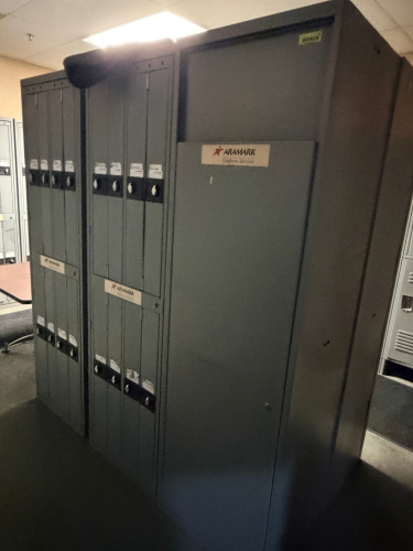 (4) EIGHT GROUP METAL UNIFORM LOCKERS