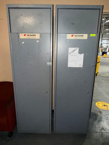 (2) METAL SOILED UNIFORM BINS