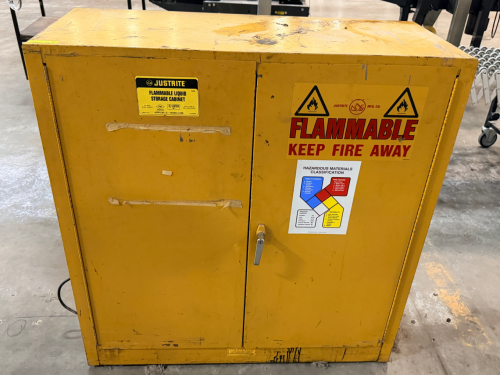 JUSTRITE TWO DOOR FLAMMABLE STORAGE CABINET