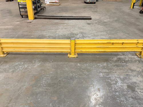 (3) SECTION OF 60" WAREHOUSE SAFETY GUARD GROUND LEVEL RAIL