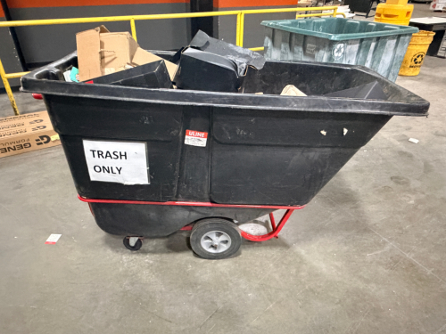 BLACK PLASTIC GONDOLA CART
