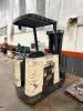 CROWN STRATIS STAND-UP ELECTRIC REACH FORKLIFT WITH OVERHEAD GUARD, SIDE STANCE OPERATOR COMPARTMENT, REACH MAST, AND 24" LOAD CENTER RATING. - 4