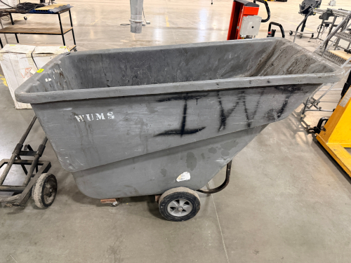 GREY PLASTIC TRASH GONDOLA