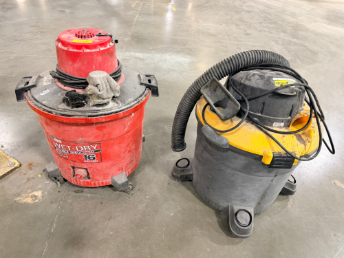 (2) ASSORTED SHOP VACS