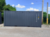 20' NEW ONE-TRIP ISO SHIPPING CONTAINER WITH DOUBLE SWING DOORS. STEEL CONSTRUCTION WITH LOCKING CAM BARS, FORKLIFT POCKETS, CORNER CASTINGS, AND CSC CERTIFICATION PLATE. FINISHED IN DARK GRAY. - 4