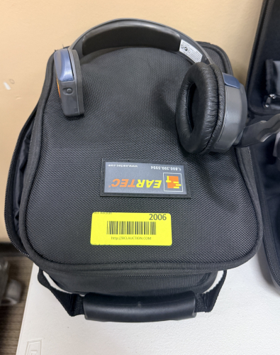 (2) ASSORTED HEADPHONES W/ CASES.