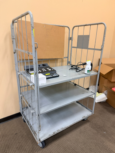 HEAVY-DUTY TWO-SHELF STEEL A/V UTILITY CART