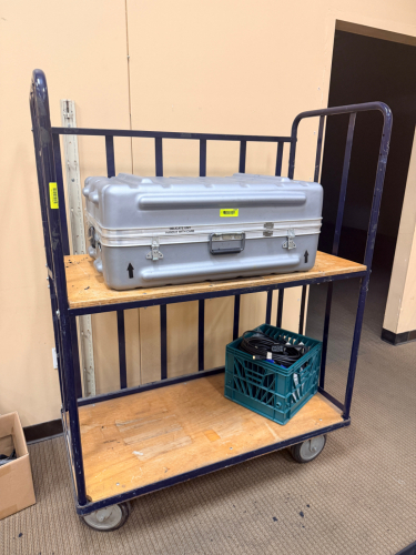 HEAVY-DUTY TWO-SHELF STEEL A/V UTILITY CART