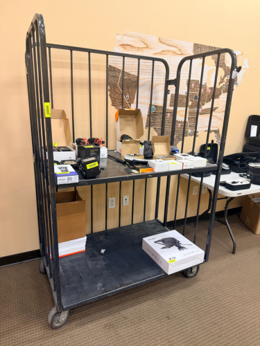 HEAVY-DUTY TWO-SHELF STEEL A/V UTILITY CART