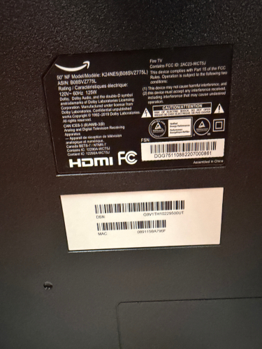 60" CLASS FIRE TV SMART LED TELEVISION.
