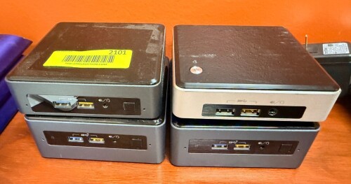 (4) MINI DESKTOP COMPUTERS.