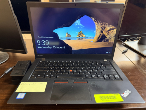 LENOVO THINKPAD T470S BUSINESS LAPTOP WITH LENOVO THINKPAD ULTRA DOCKING STATION AND POWER ADAPTER.
