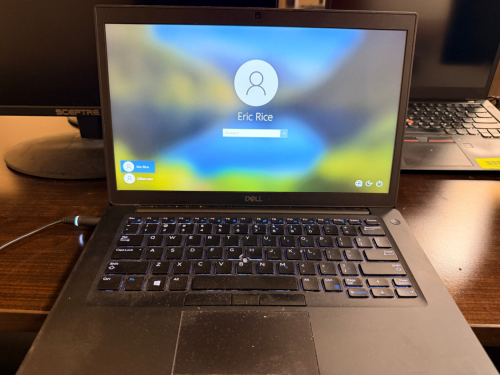 DELL LATITUDE BUSINESS LAPTOP. (NO POWER CORD INCLUDED)