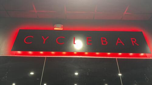 (1) LARGE LED CYCLE BAR LIGHT UP SIGN