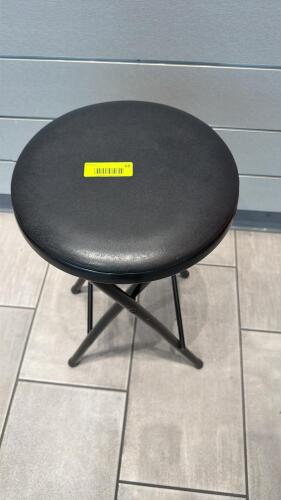 (1) BLACK FOLDING STOOL