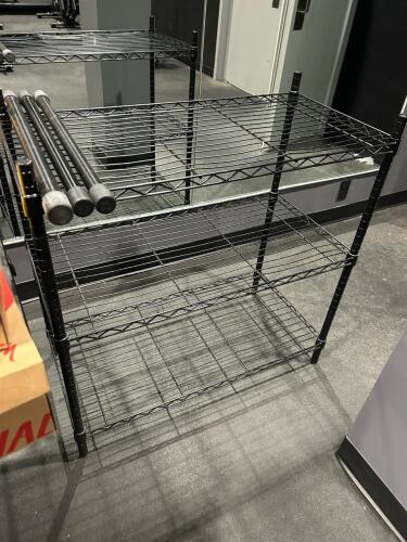 (1) 3 TEIR BLACK WIRE STORAGE SHELVING UNIT