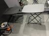 (2) BLACK FOLDABLE TABLES - 2