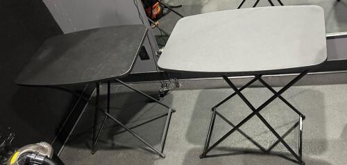 (2) BLACK FOLDABLE TABLES