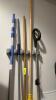 (1) LOT OF ASSORTED MOPS, BROOMS, AND MOP BUCKETS AS SHOWN - 2