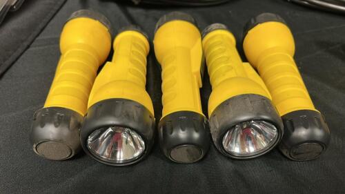 (5) YELLOW FLASHLIGHTS