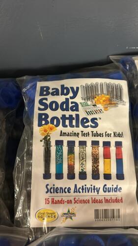 (1) ASSORTED LOT OF SODA BABY BOTTLE TEST TUBES SCIENCE ACTIVITY