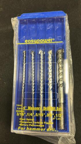 (1) 5 PIECE MASONRY DRILL BIT SET