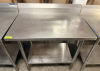 STAINLESS STEEL PREP TABLE