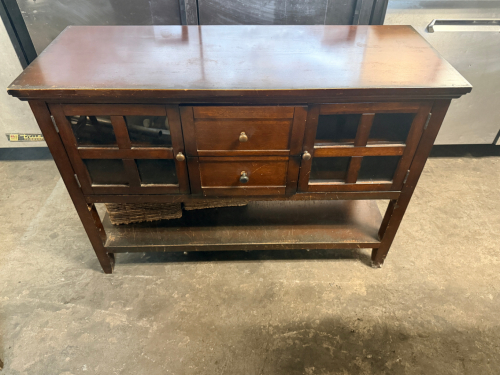 (1) WOODEN STORAGE CABINET